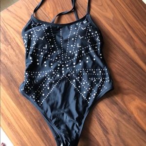 NWT xhilaration studded one piece swim suit
